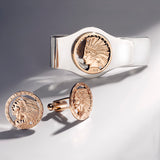 USA / 5 Gold Dollar / Native American / Indian Head / Cufflinks