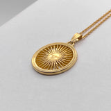 Argentinien / Sonne / Sol de Mayo / Anhänger Silber - 18 Karat vergoldet
