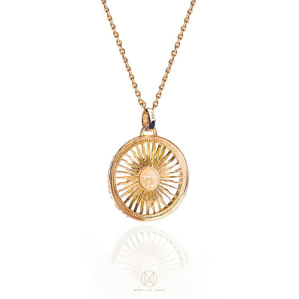 Argentina / Sun / Sol de Mayo / Pendant silver - 18 carat gold-plated