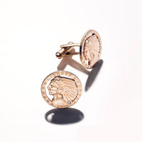 USA / 5 Gold Dollar / Native American / Indian Head / Cufflinks