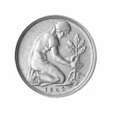 Germany / 50 Pfennig / available with desired year (1949-50 from 1966 - 2001) without silver chain
